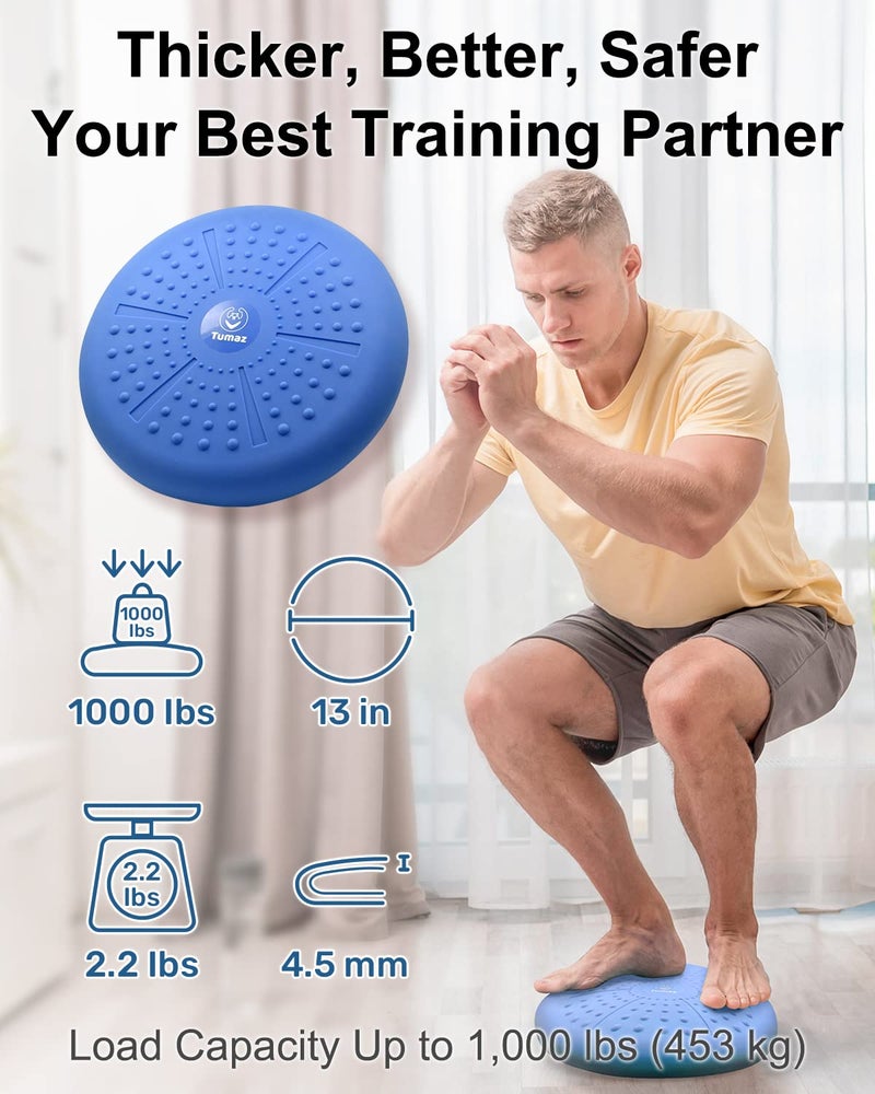 Tumaz Wobble Cushion - Wiggle Seat to Improve Sitting Posture & Stay Focused for Sensory Kids, Balance Disc to Relief Back Pain & Core Strength & Flexible Seating [Extra Thick, Pump Included] - Image 4